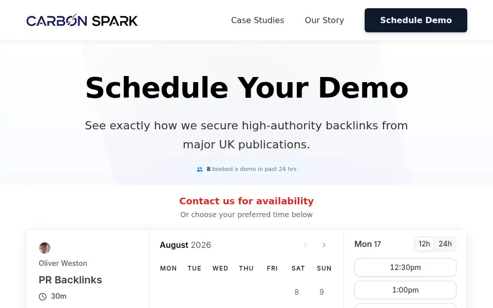 Screenshot of carbonspark.co.uk