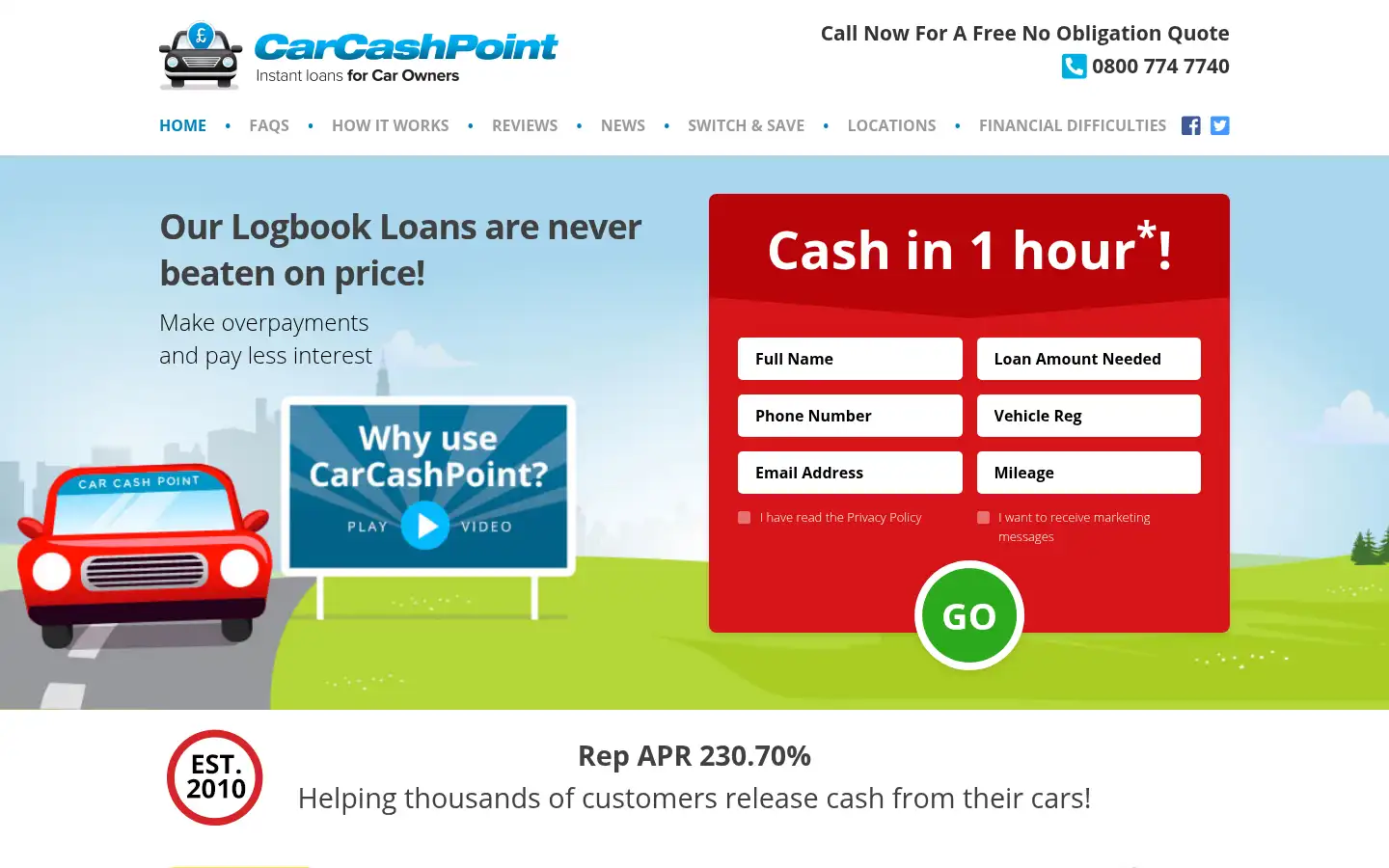 Screenshot of carcashpoint.co.uk
