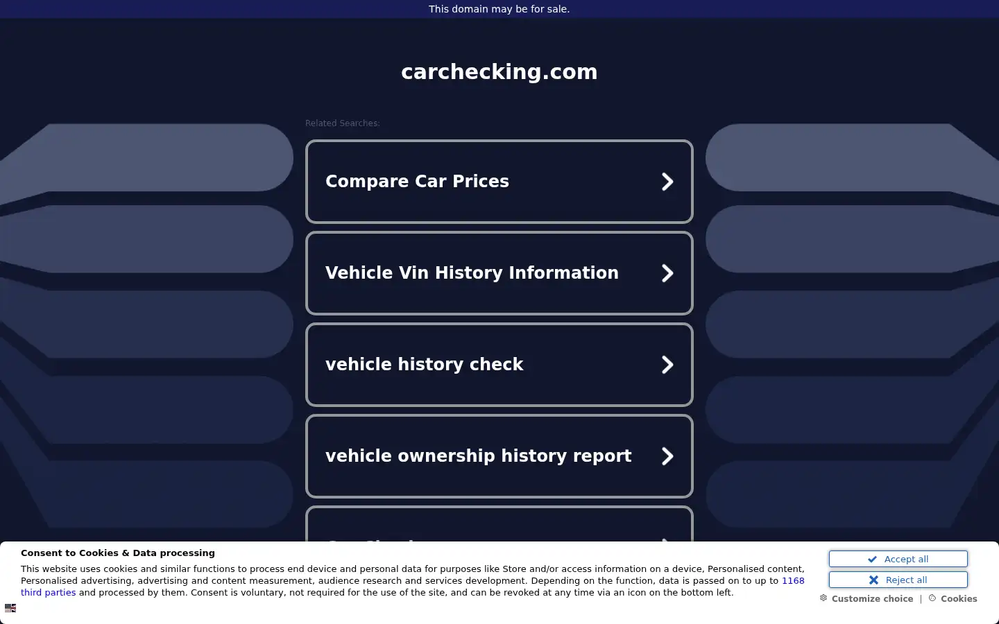Screenshot of carchecking.com