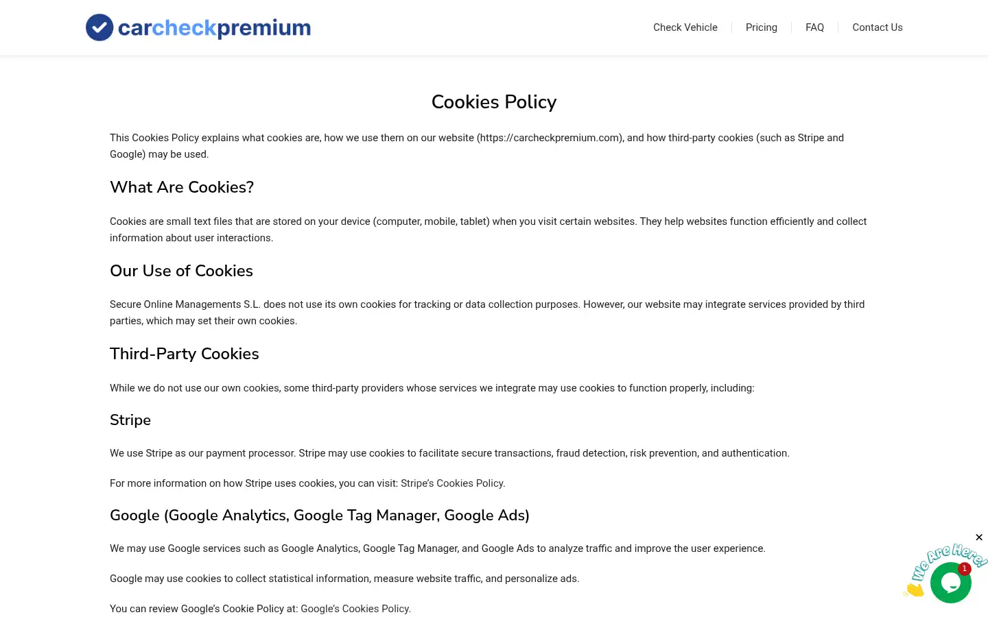 Screenshot of carcheckpremium.com