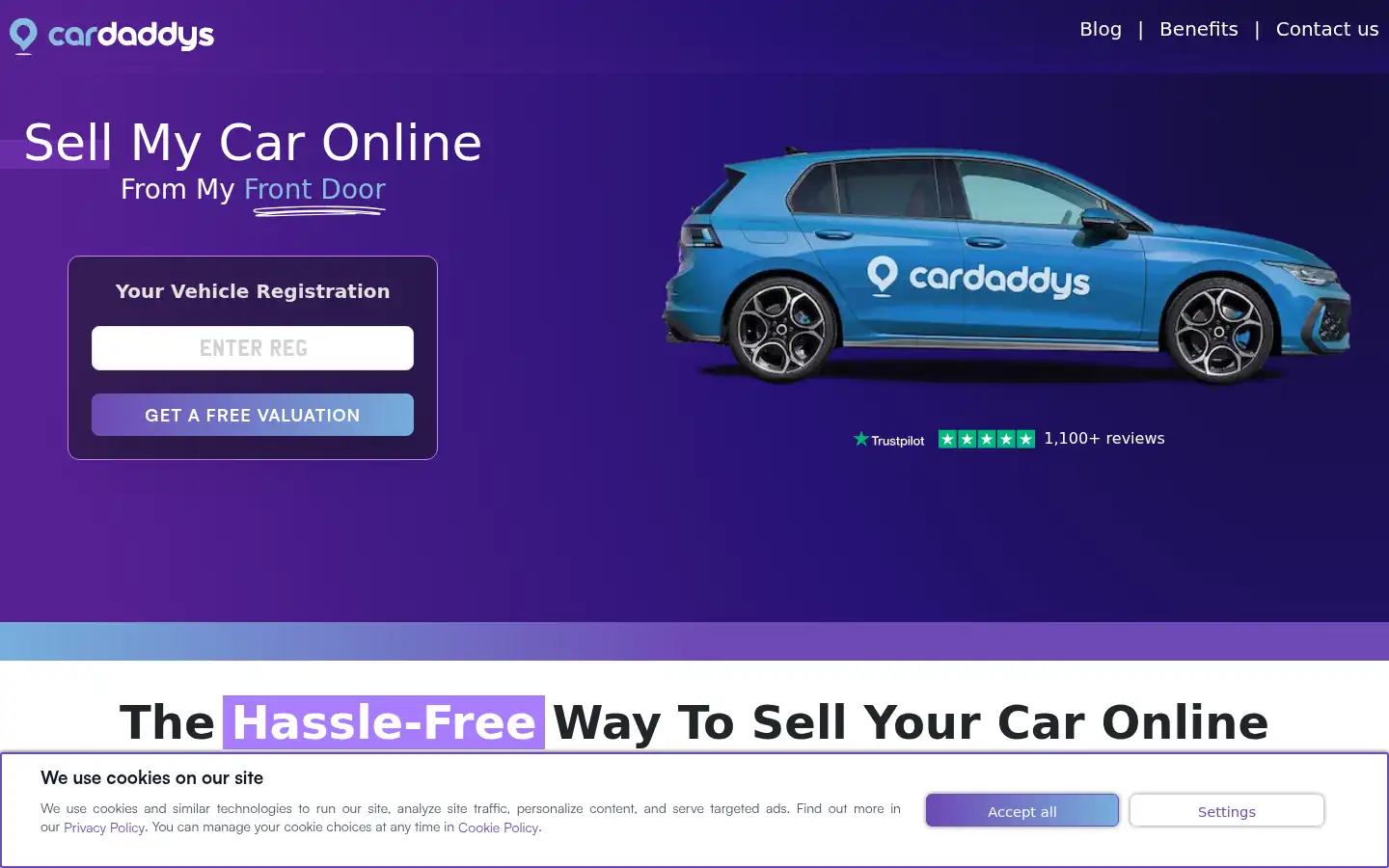 Screenshot of cardaddys.co.uk