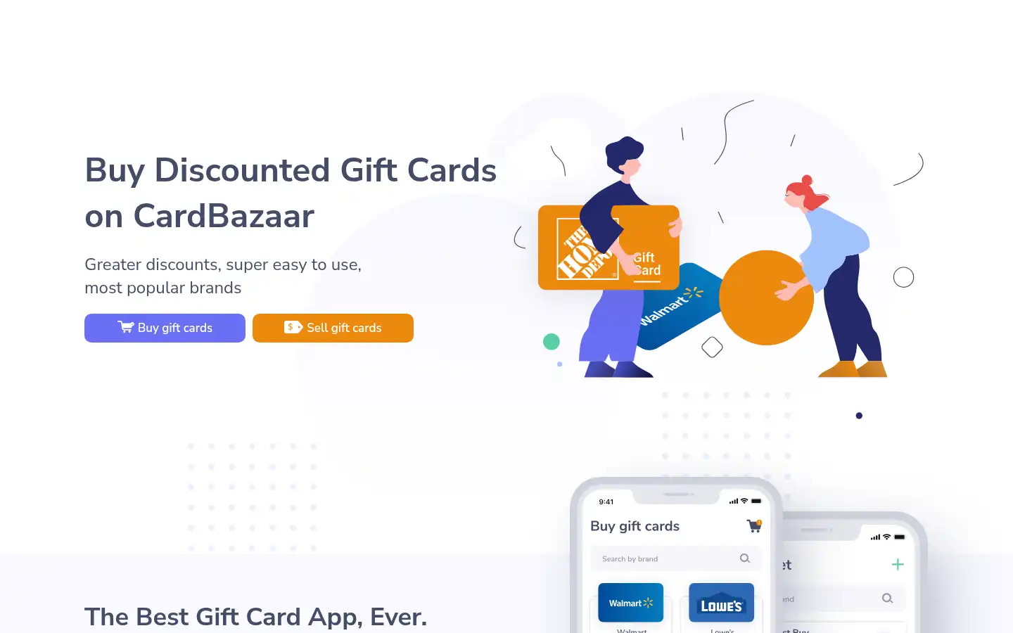 Screenshot of cardbazaar.io