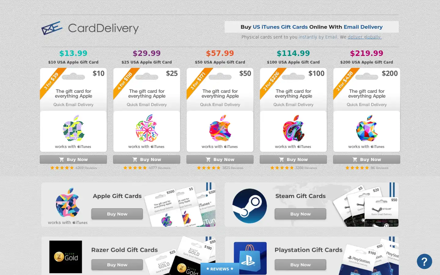Screenshot of carddelivery.com