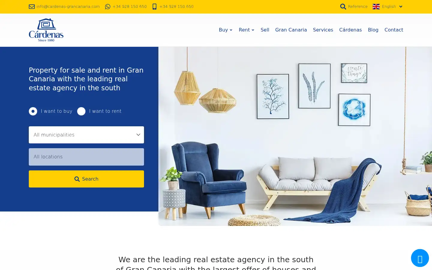 Screenshot of cardenas-grancanaria.com
