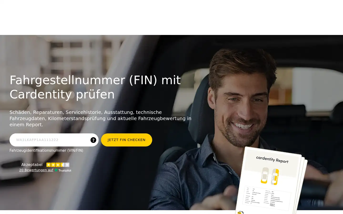 Screenshot of cardentity.de