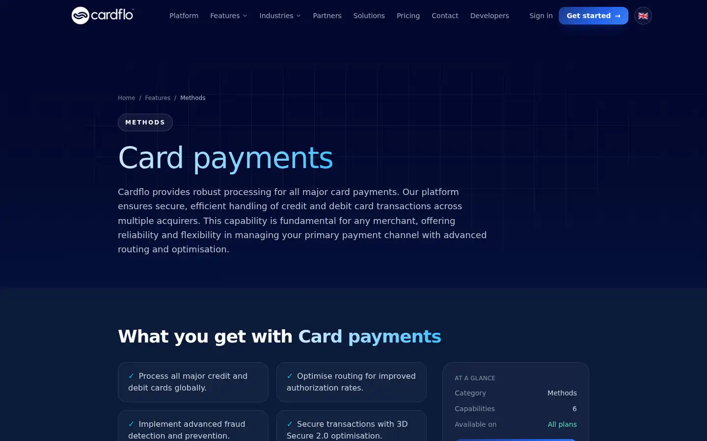 Screenshot of cardflo.io