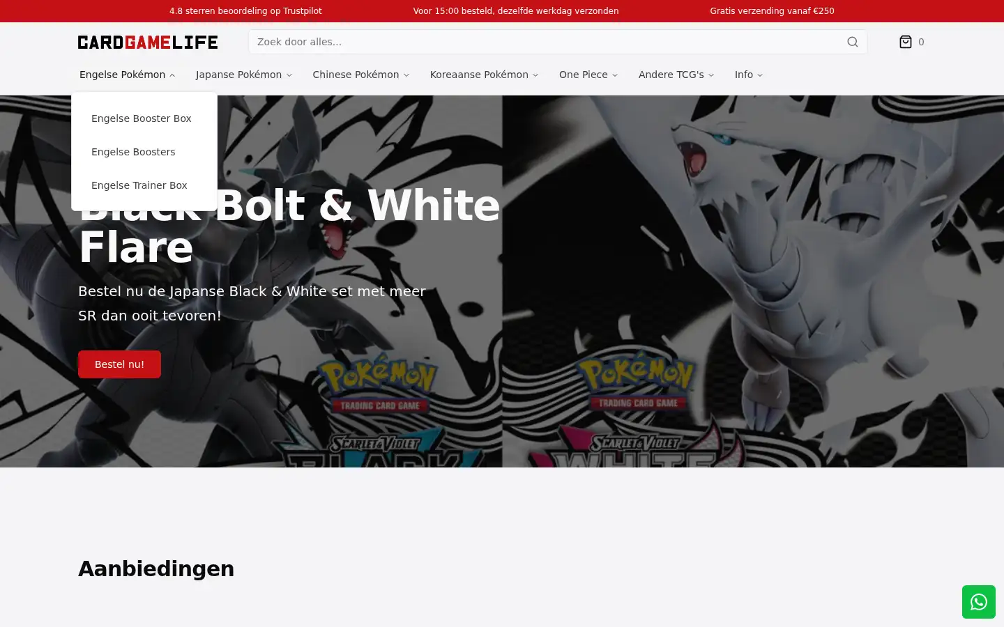 Screenshot of cardgamelife.com