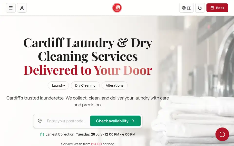 Screenshot of cardifflaunderette.com
