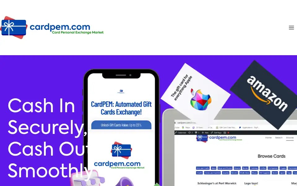 Screenshot of cardpem.com