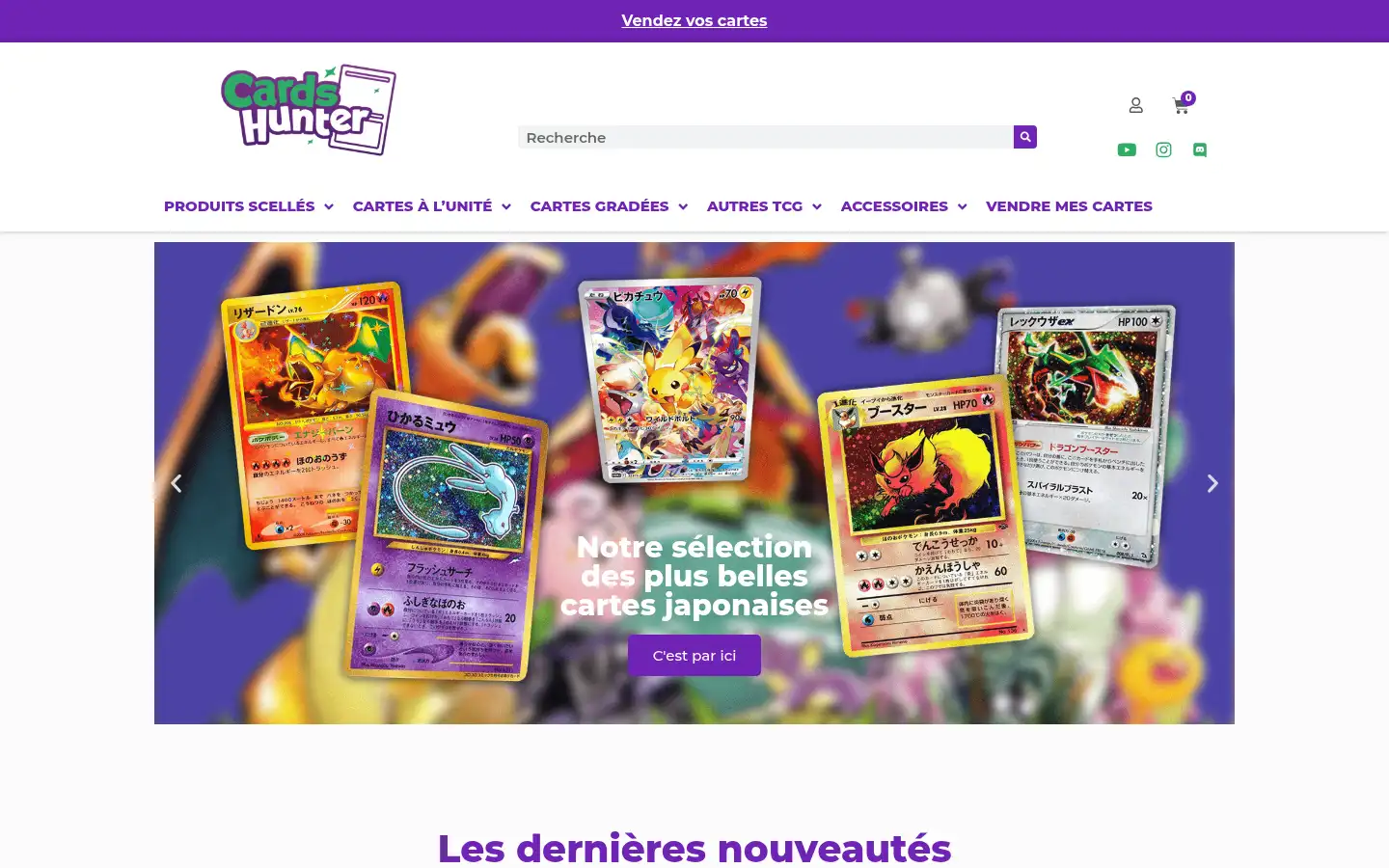 Screenshot of cardshunter.fr