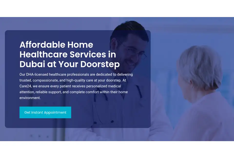 Screenshot of care24.ae