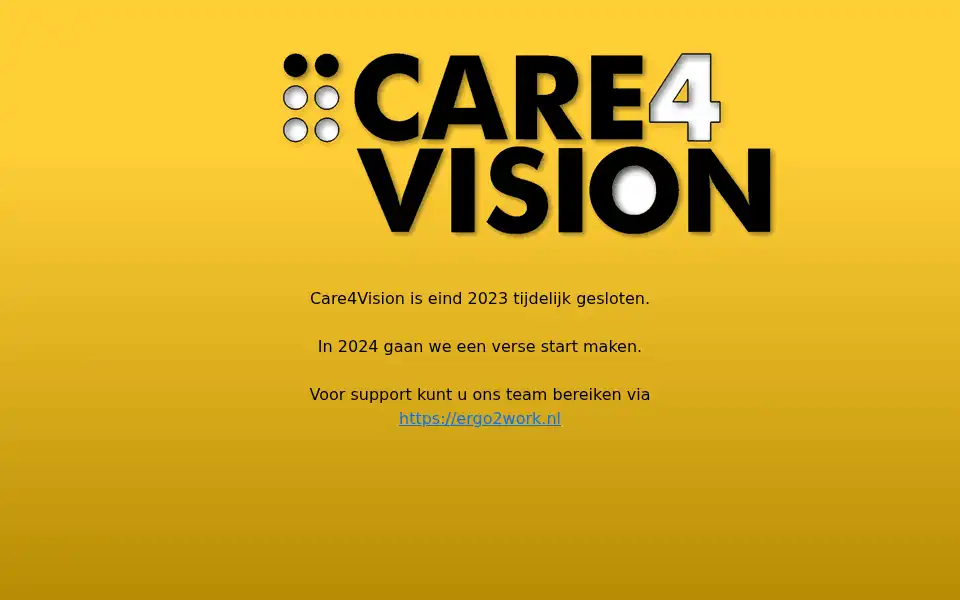 Screenshot of care4vision.nl