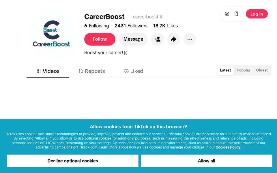 Screenshot of careerboost.it