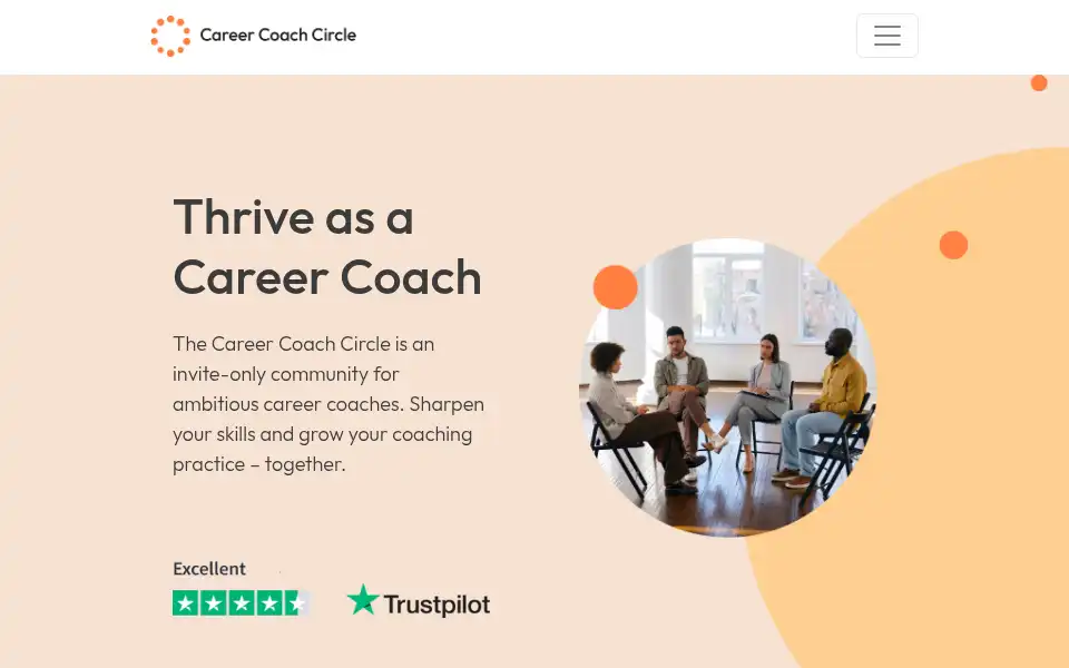 Screenshot of careercoachcircle.com