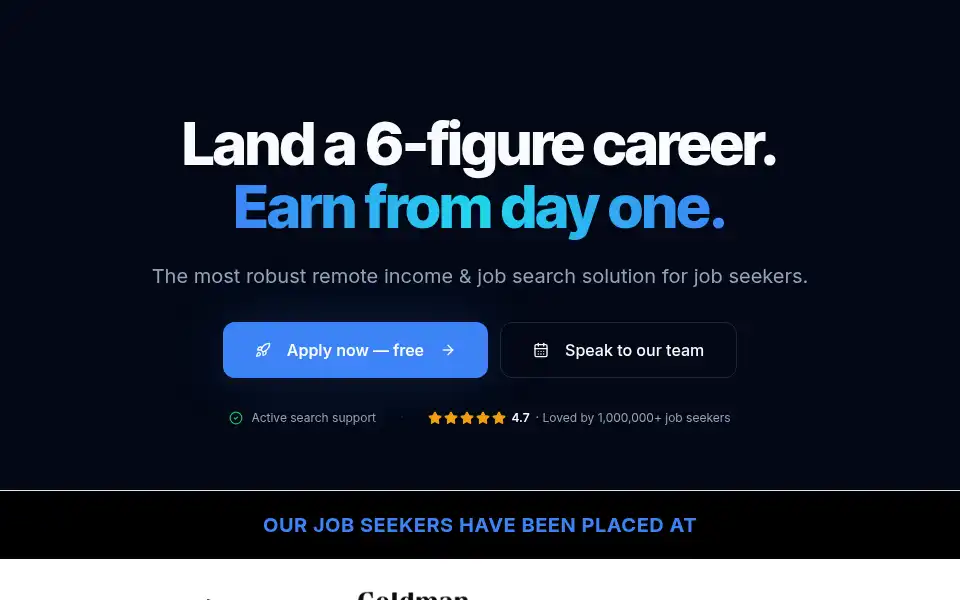 Screenshot of careerlaunch.ai
