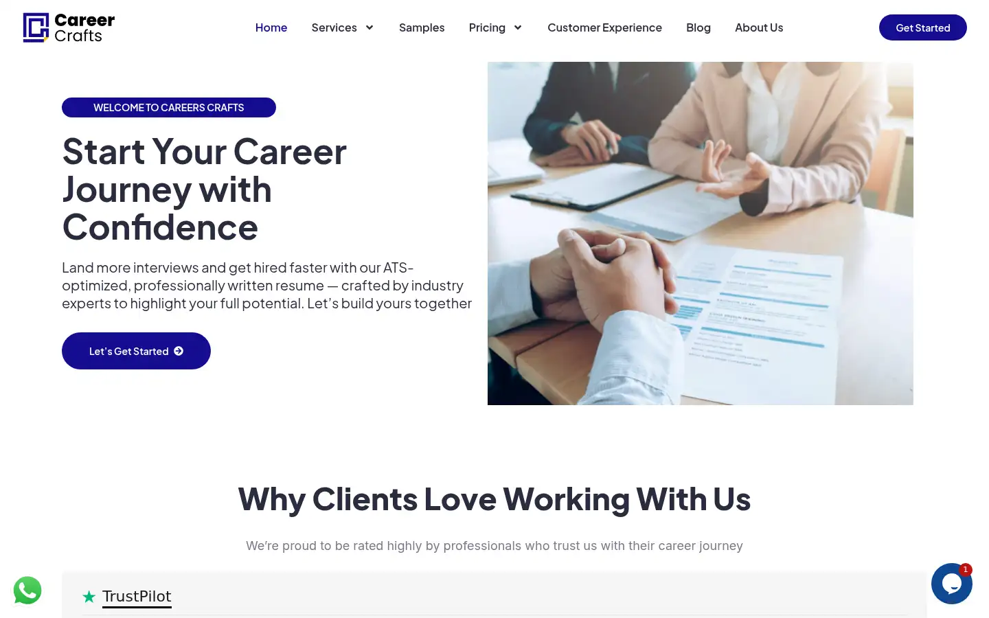 Screenshot of careerscrafts.com