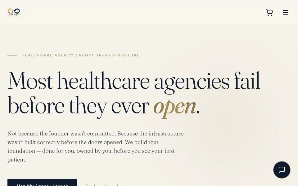 Screenshot of carefinity.ai