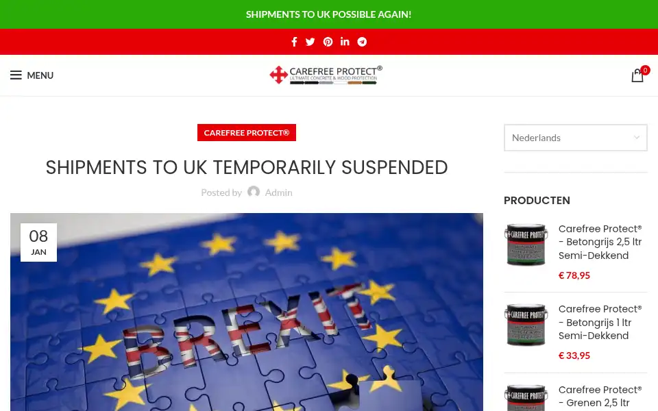 Screenshot of carefreeprotect.com