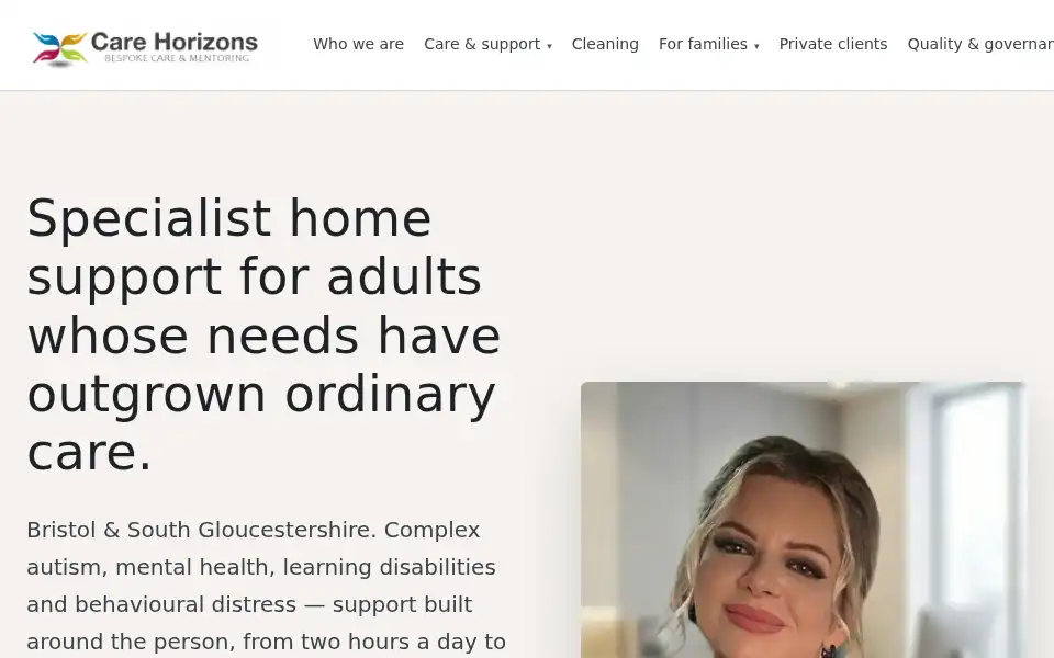 Screenshot of carehorizons.co.uk