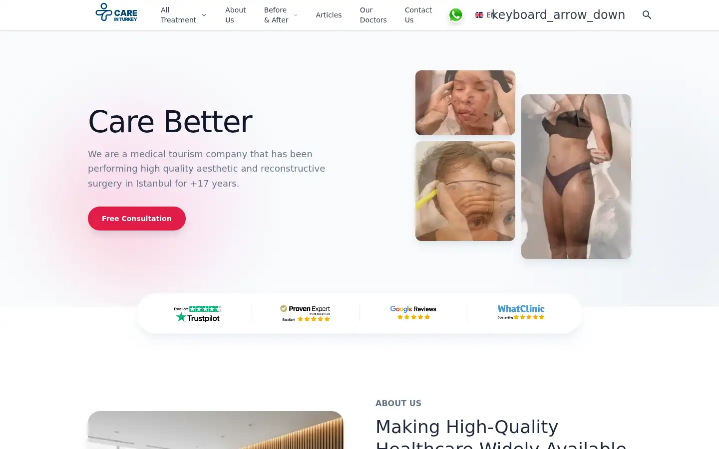 Screenshot of careinturkey.com