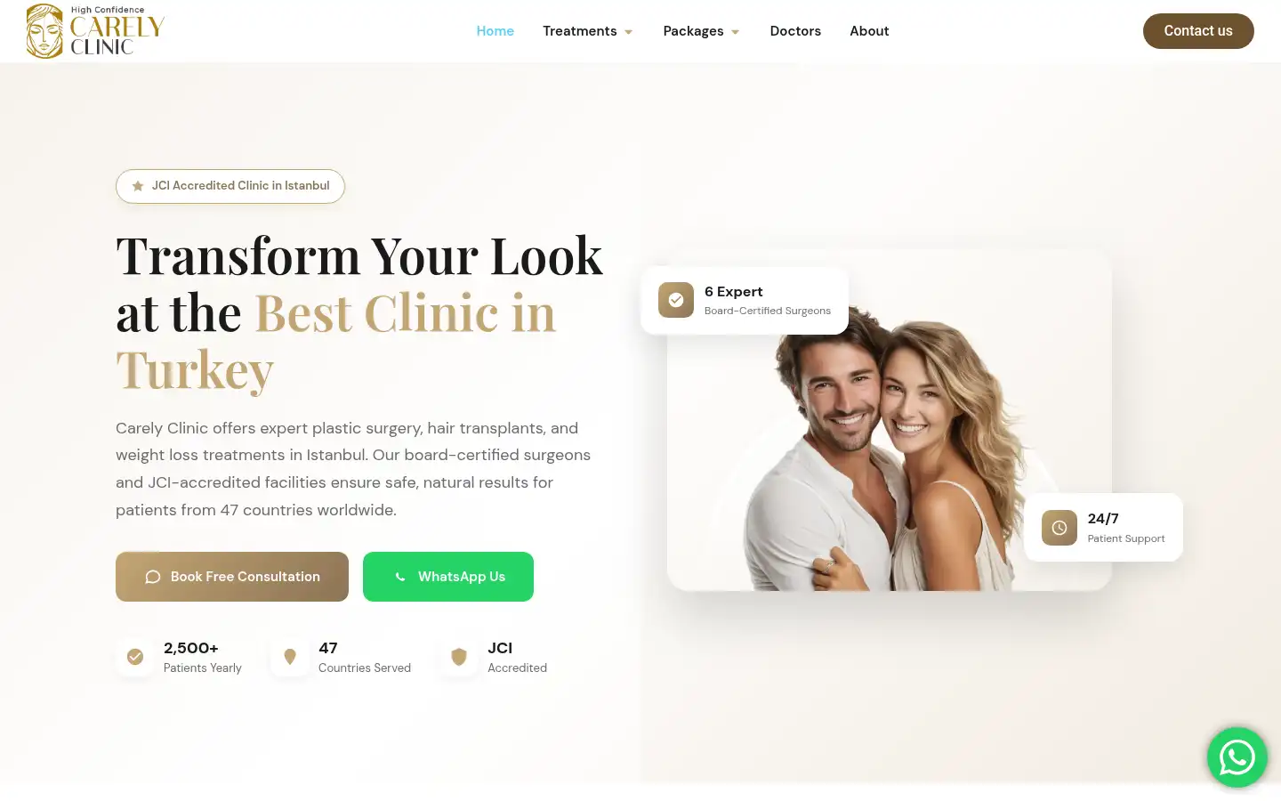Screenshot of carelyclinic.com