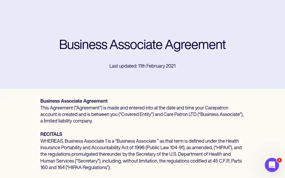 Screenshot of carepatron.com