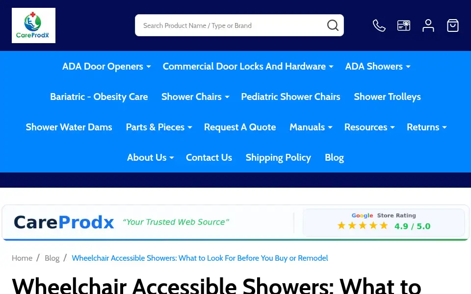 Screenshot of careprodx.com