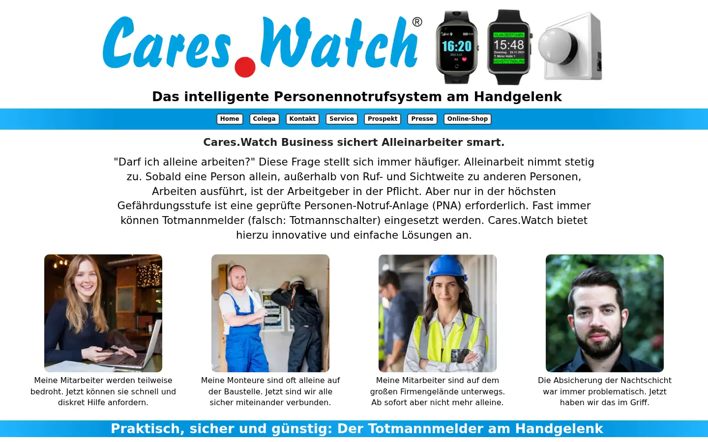Screenshot of cares.watch