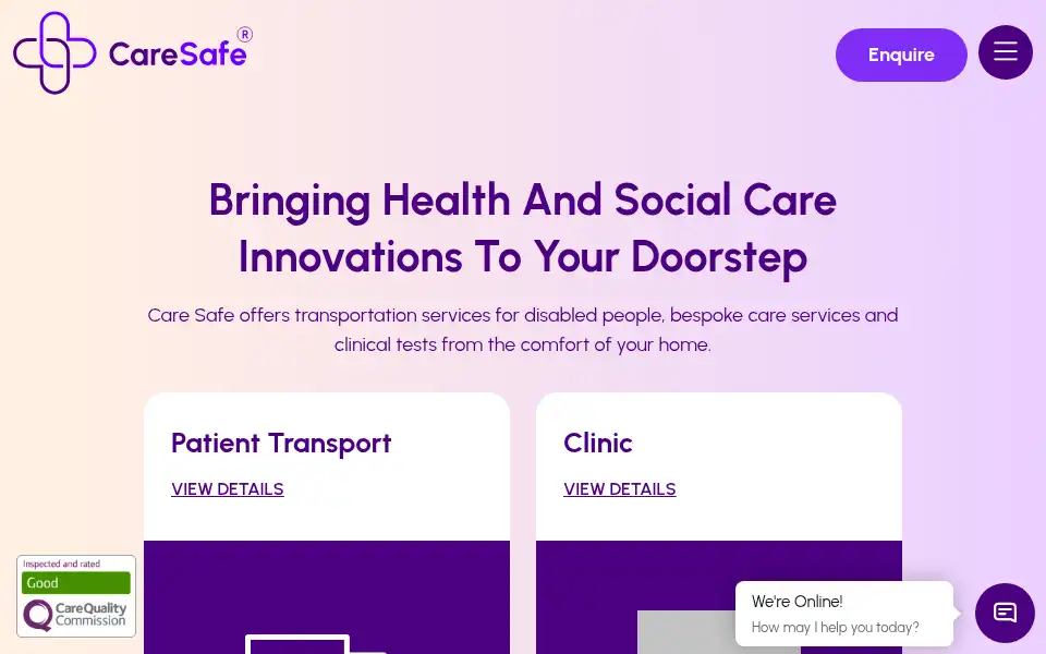 Screenshot of caresafe.io