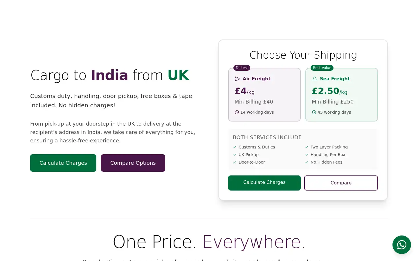 Screenshot of cargoforce.com