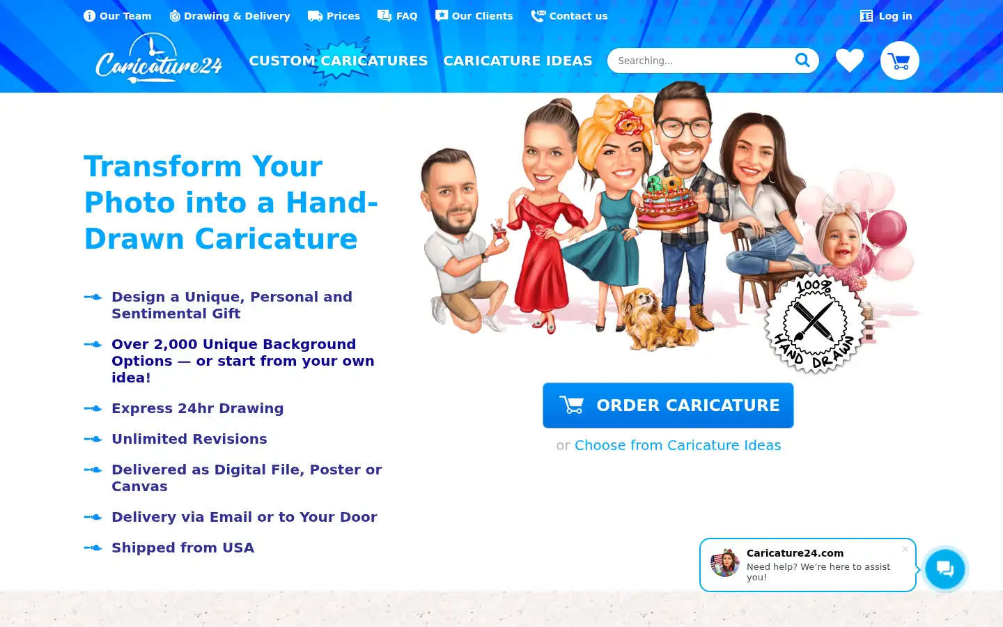 Screenshot of caricature24.com