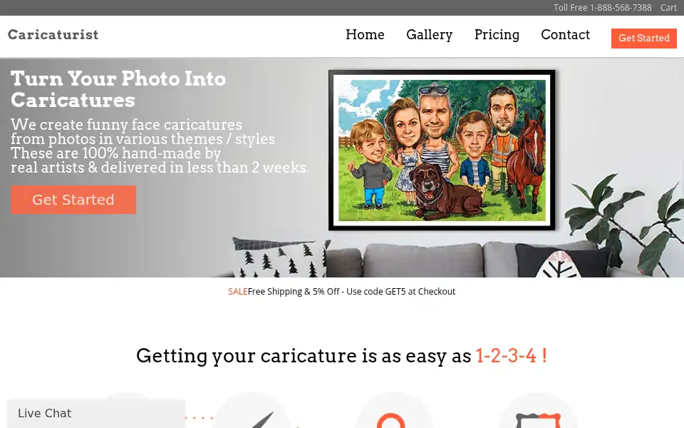 Screenshot of caricaturi.st