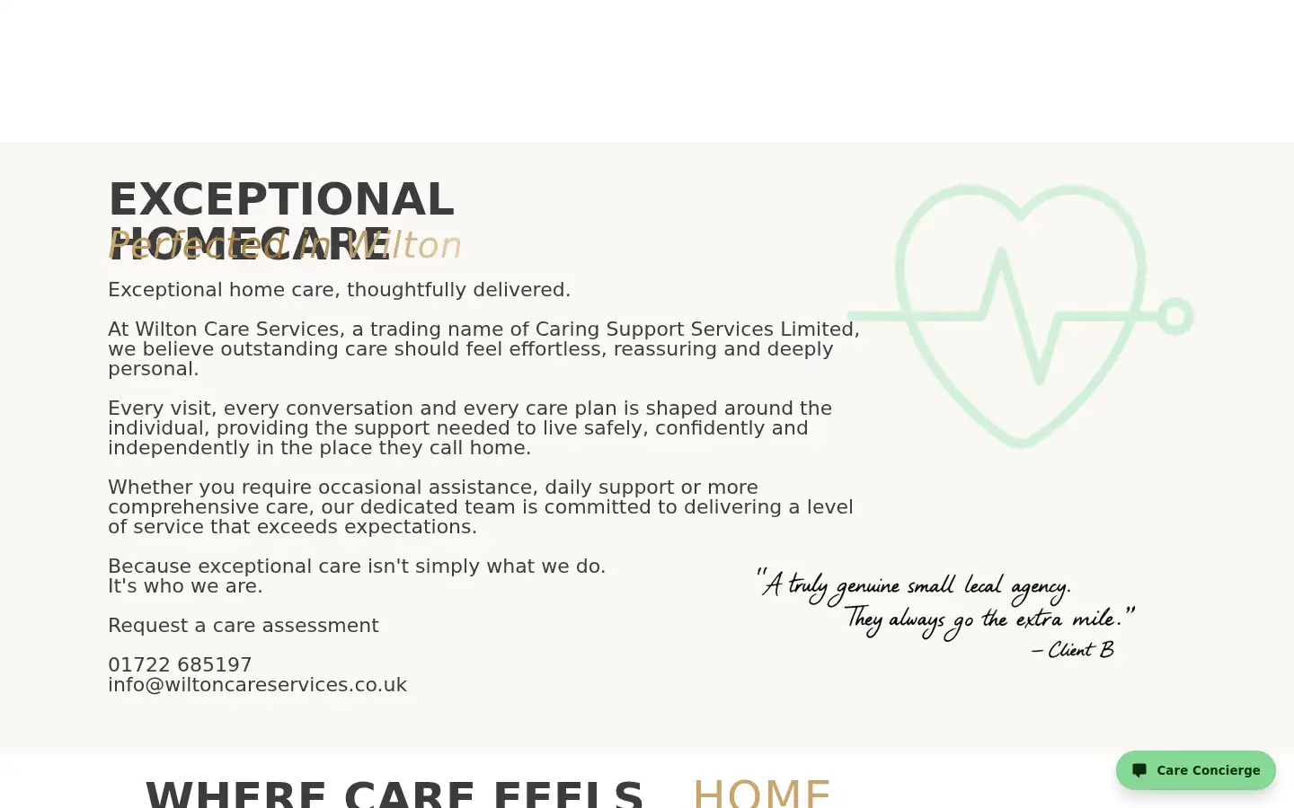 Screenshot of caringsupportservices.co.uk