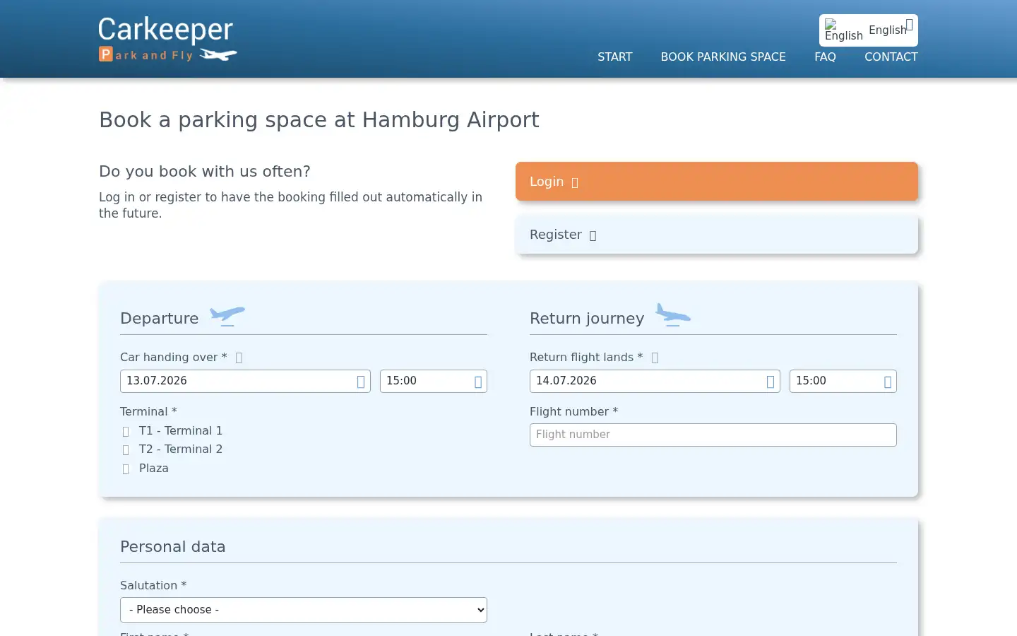 Screenshot of carkeeper.de