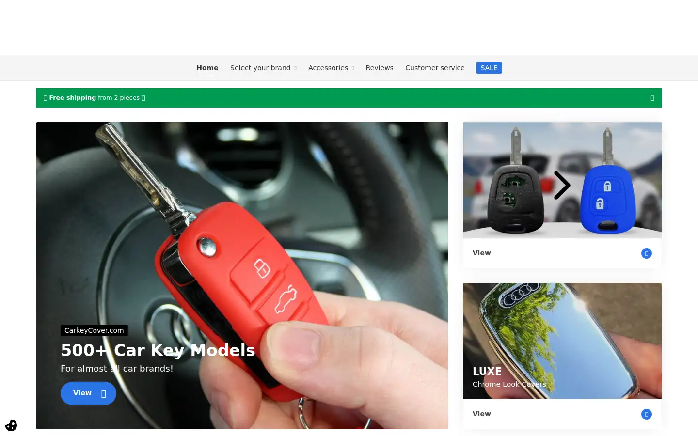Screenshot of carkeycover.com