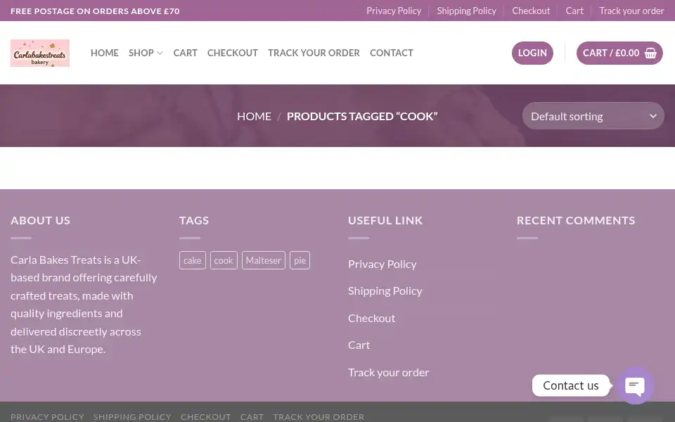 Screenshot of carlabakestreats.com