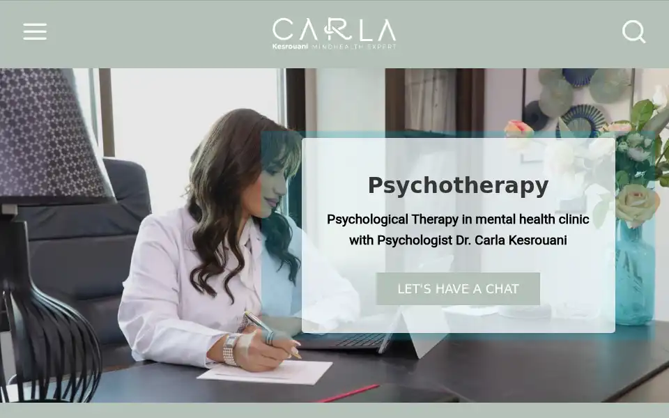 Screenshot of carlakesrouani.com