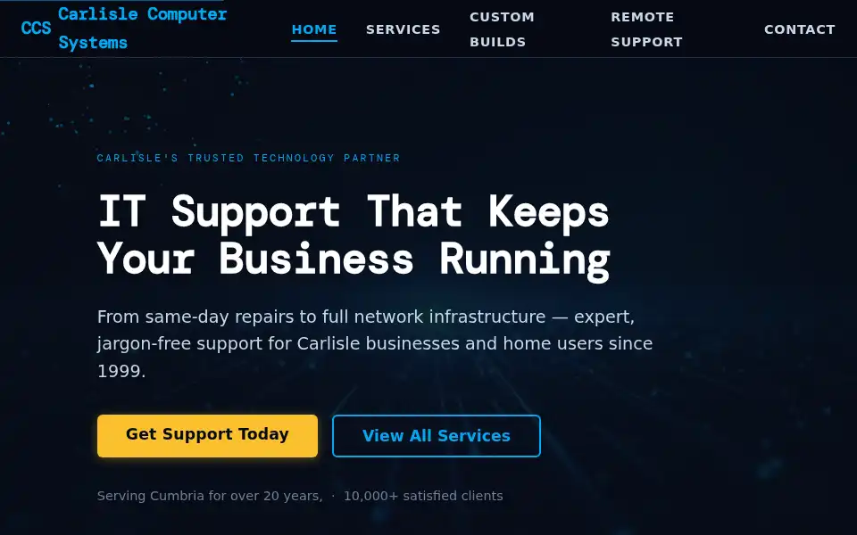 Screenshot of carlislecomputersystems.co.uk