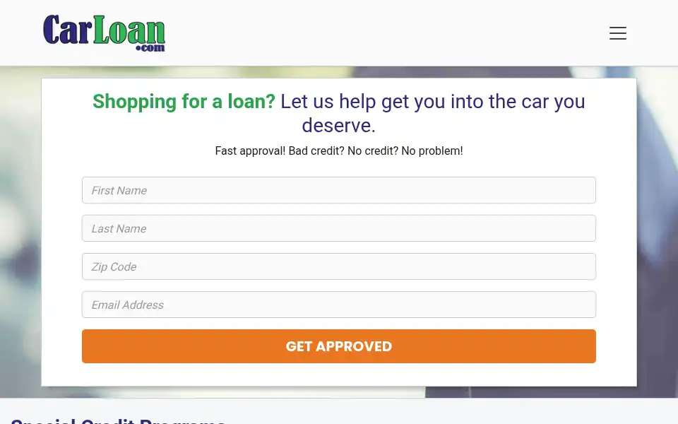 Screenshot of carloan.com