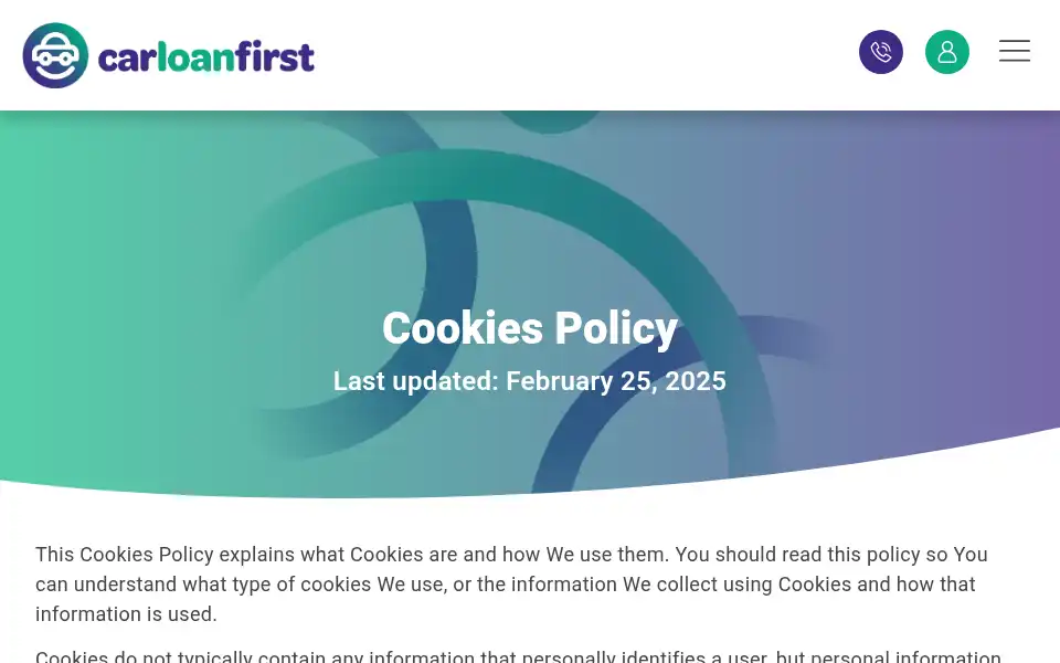 Screenshot of carloanfirst.co.uk