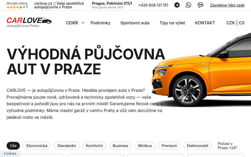 Screenshot of carlove.cz