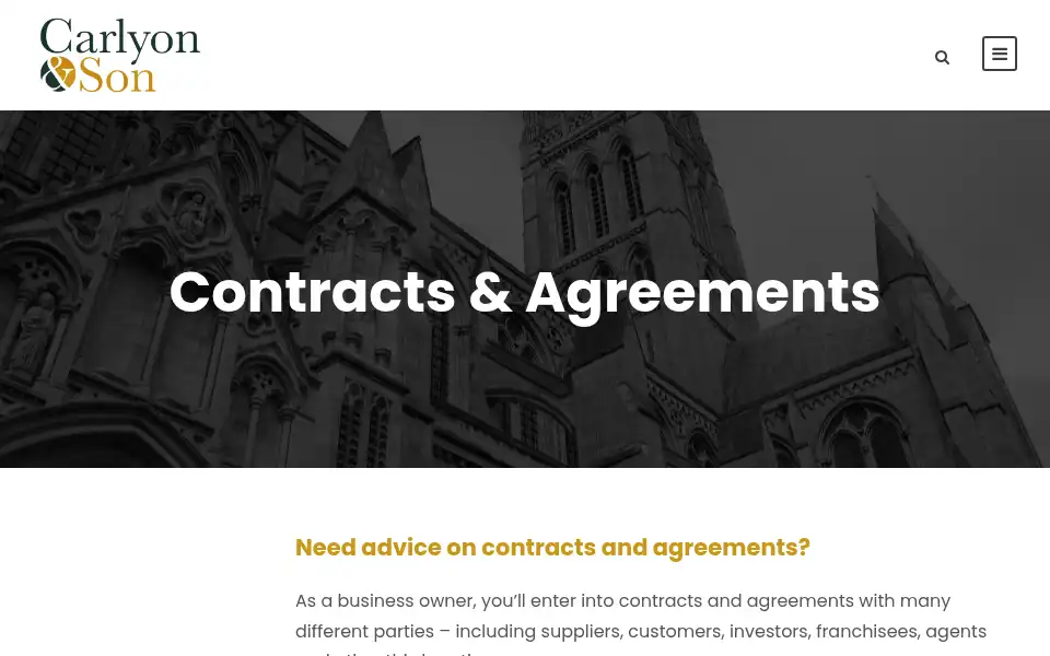 Screenshot of carlyonandson.co.uk