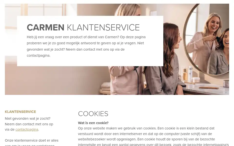 Screenshot of carmen.nl