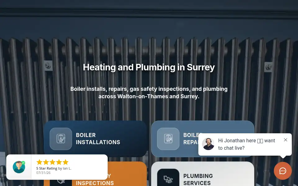Screenshot of carmineheating.co.uk