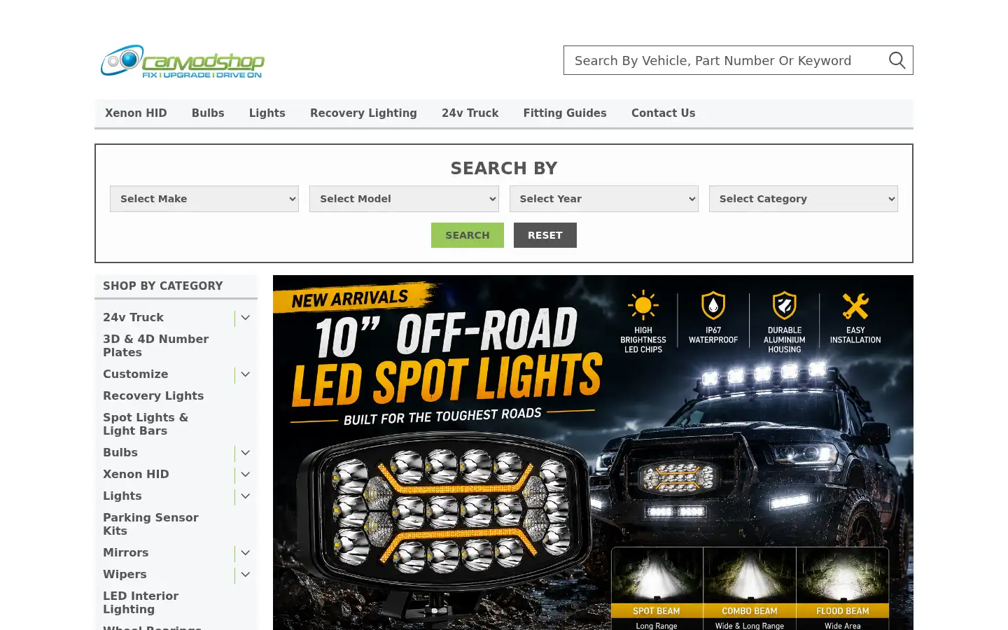 Screenshot of carmodshop.co.uk