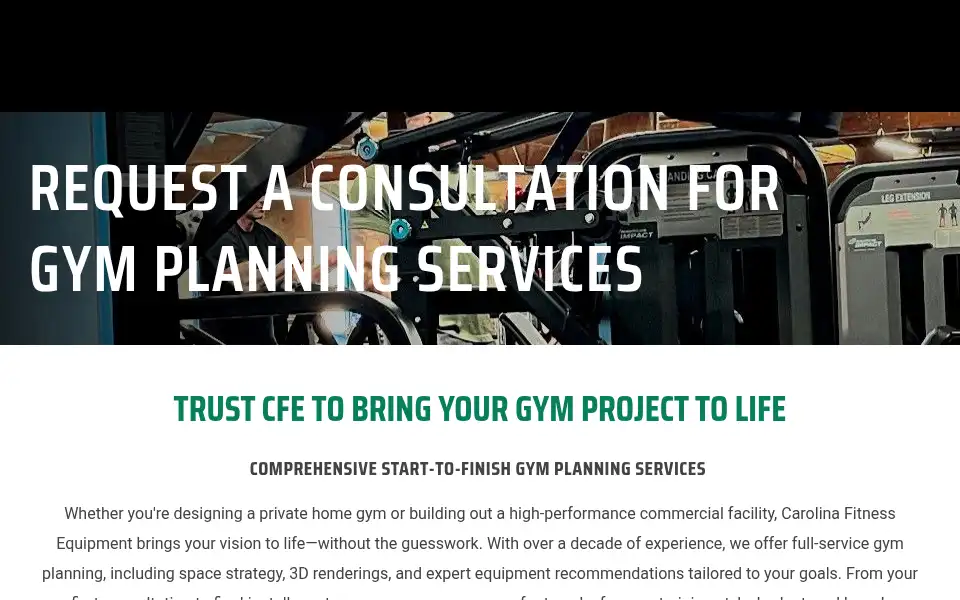 Screenshot of carolinafitnessequipment.com