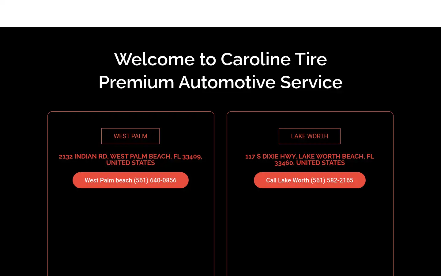 Screenshot of carolinetire.com