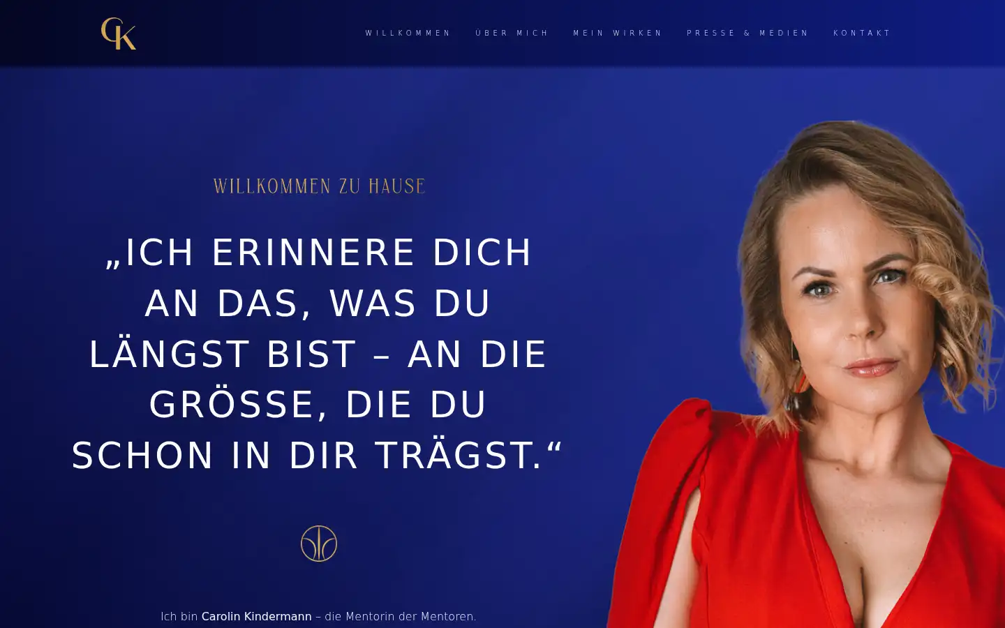 Screenshot of carolinkindermann.de