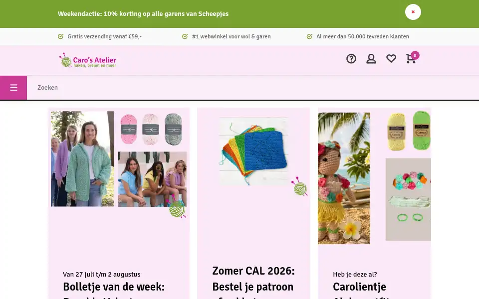 Screenshot of carosatelier.nl