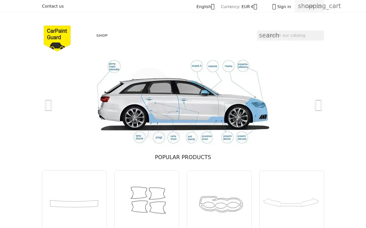Screenshot of carpaintguard.com
